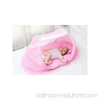 Arzil Baby Infant Portable Folding Travel Bed Crib Canopy Mosquito Net Tent Portable Baby Cots Crib Sleeper Bed with One Pillow   